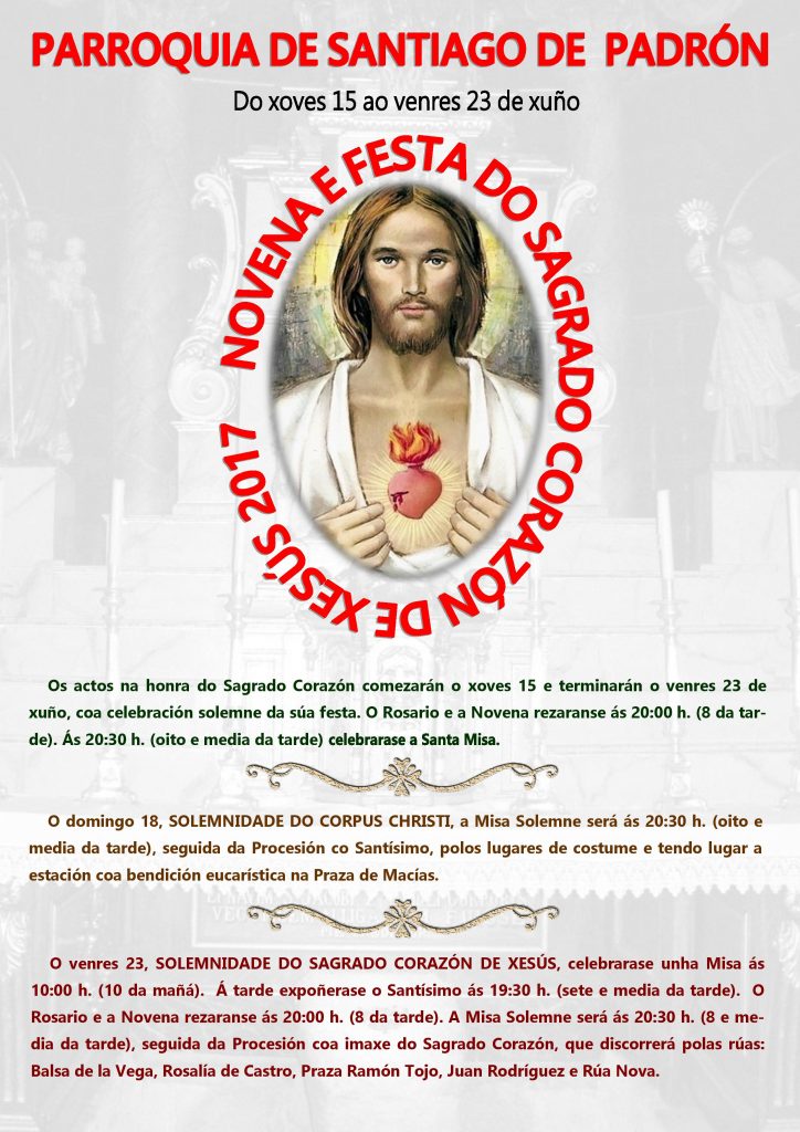 Novena y Fiesta del Sagrado Corazón de Jesús | PARROQUIA DE SANTIAGO DE ...